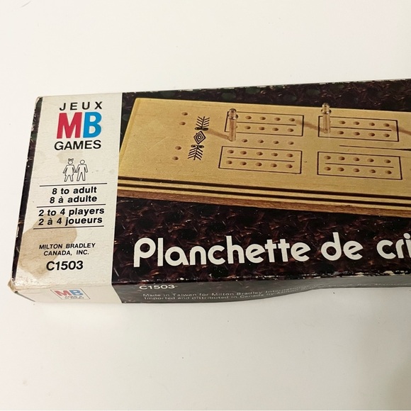 Vntg 1975 Wooden Cribbage Board E.S. Lowe Milton Bradley Manual Read - Picture 2 of 15